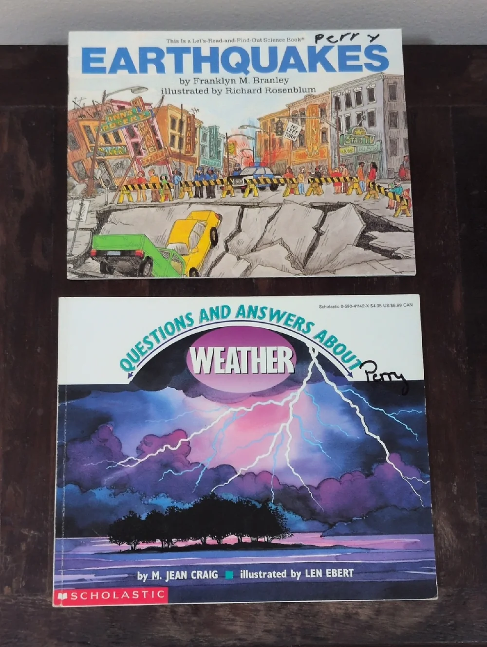 Scholastic Paperback Book Set of 12 Weather Themed Used Books